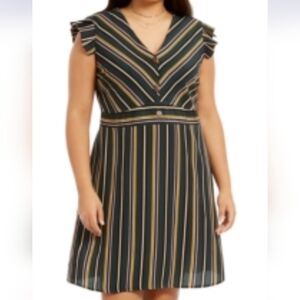 NWT MONTEAU LOS ANGELES  V-NECK ABOVE KNEE SHEATH DRESS